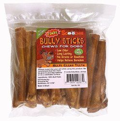 25 Pack 6 Inch JUMBO  Bully Stick in Zip Lock Bag