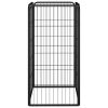 Dog Playpen 4 Panels Black 19.7"x39.4" Powder-coated Steel