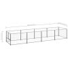 Dog Kennel Silver 43.1 ft² Steel
